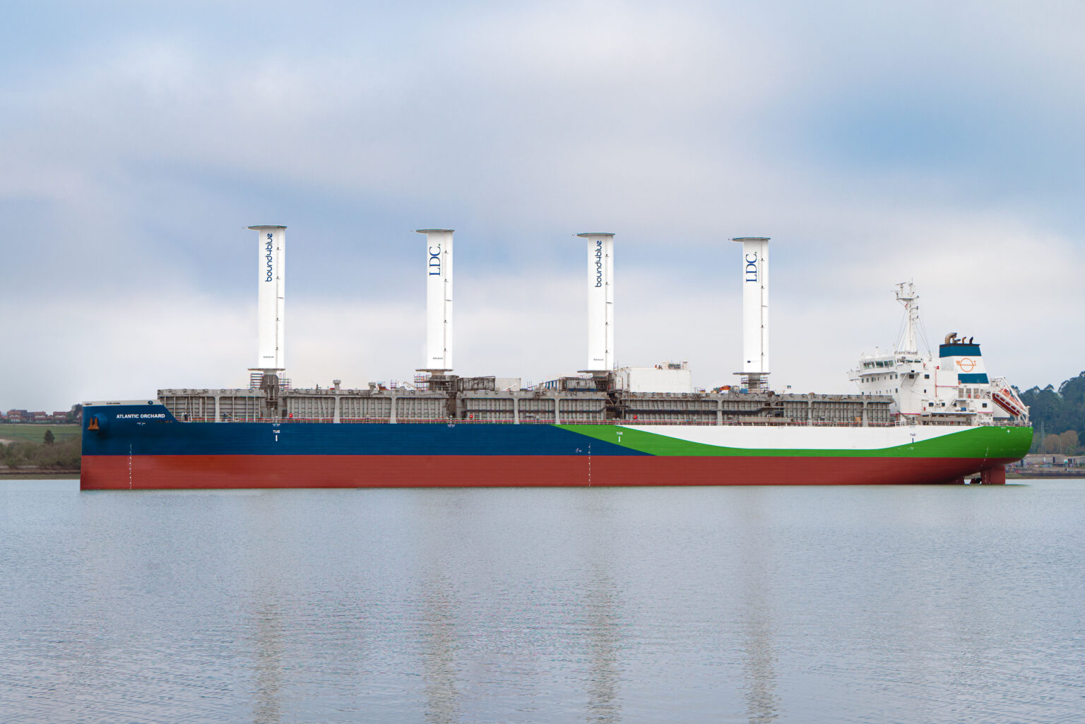 PIC WindPower Sailing into sustainability - bound4blue, Louis Dreyfus Company and Wisby Tankers partner for MV Atlantic Orchard installation